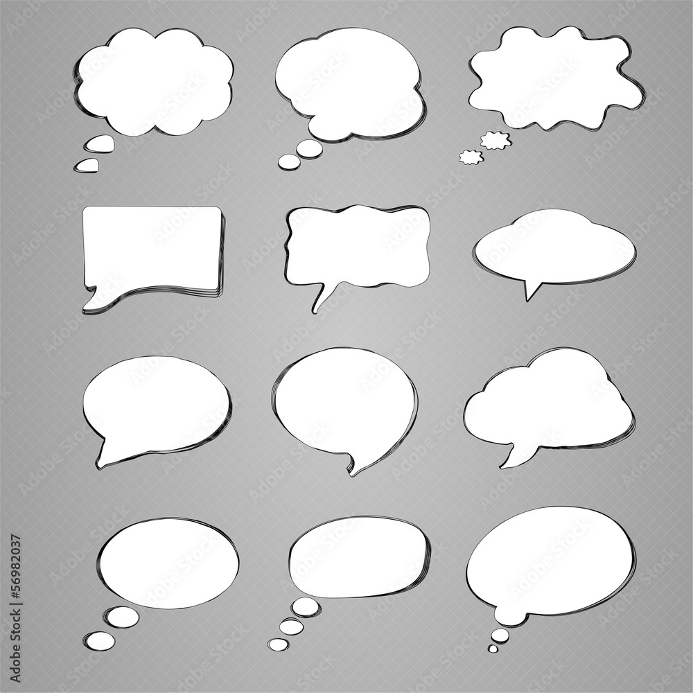 Collection of speech bubbles Collection of speech bubbles