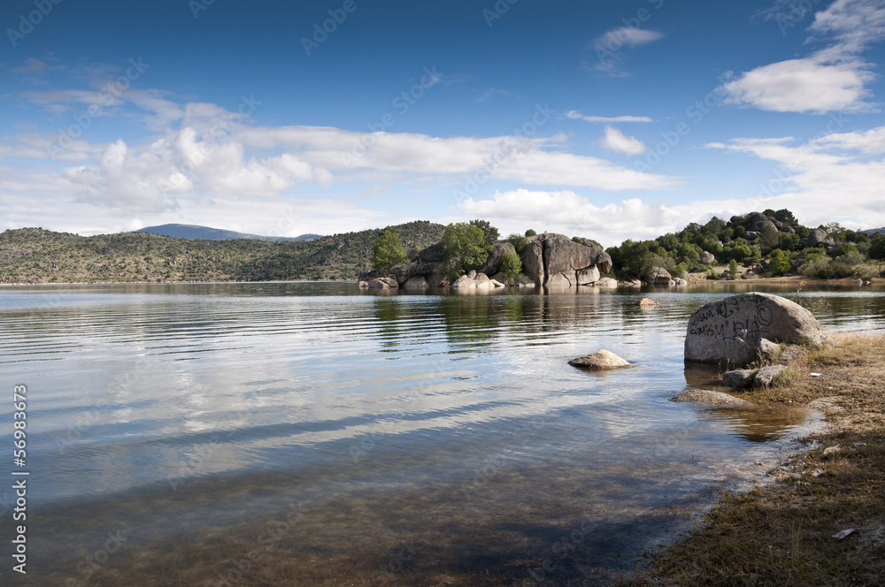 Views of the reservoir of El Burguillo, Avila, Spain