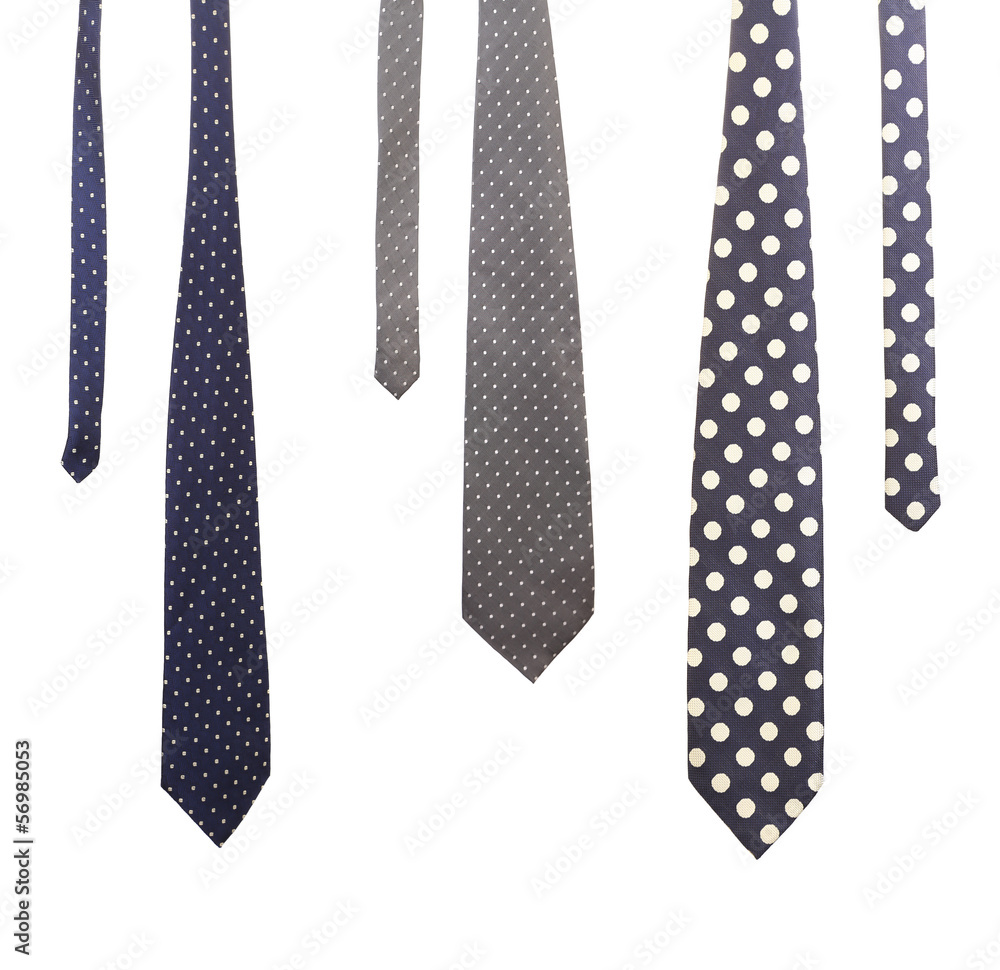 Three multi-colored ties. Three multi-colored ties.