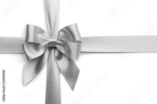 Silver ribbon bow