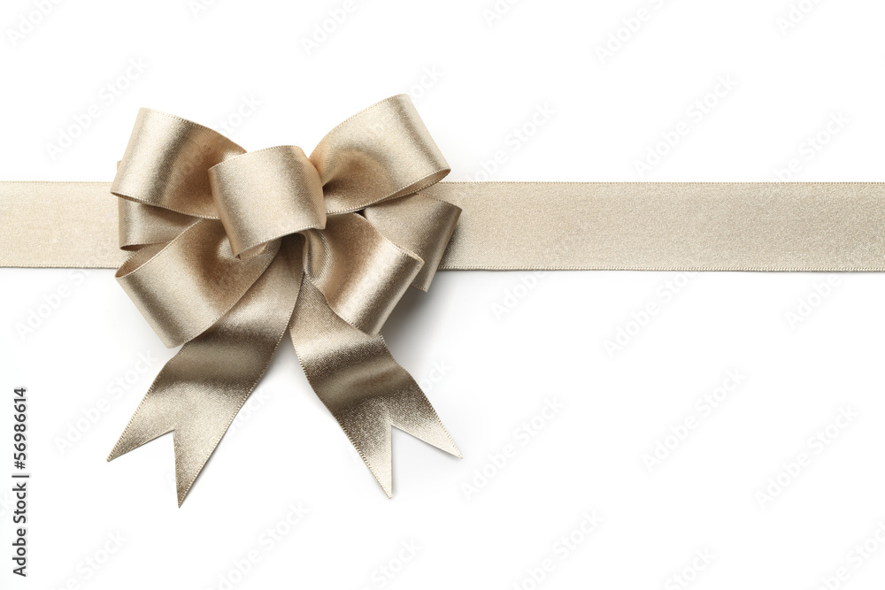 Gold ribbon with bow