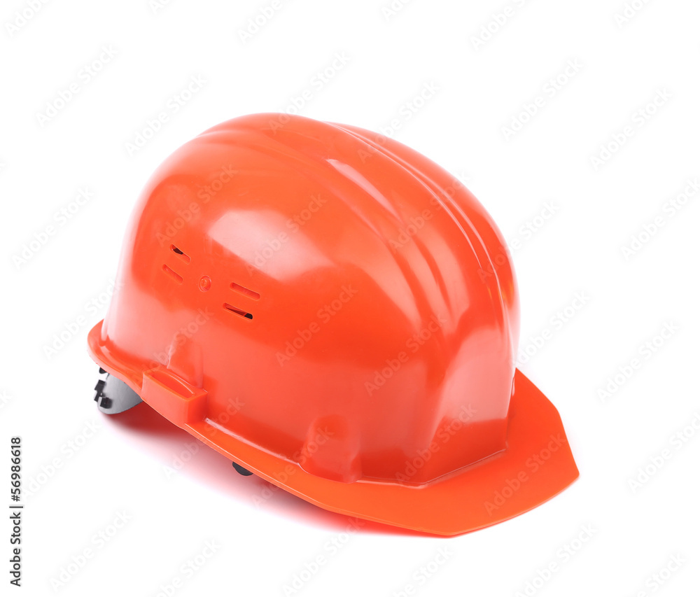 Closeup of red hard hat. Closeup of red hard hat.