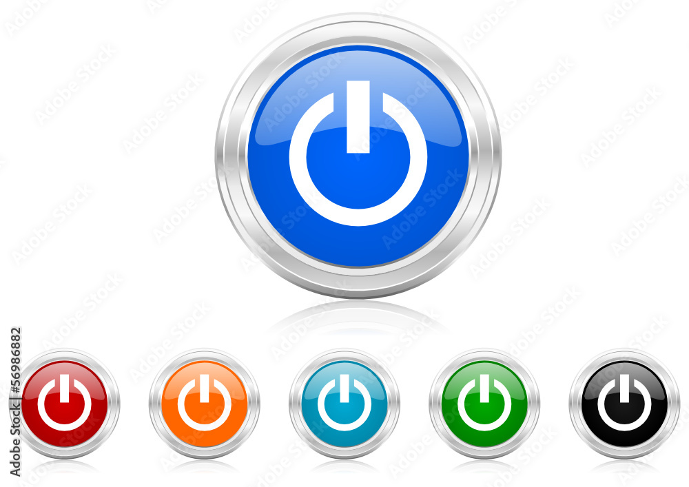 power icon vector set power icon vector set