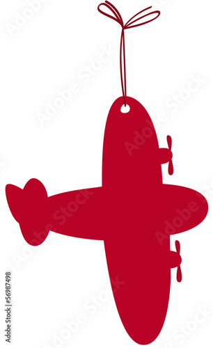 noel petit avion rouge