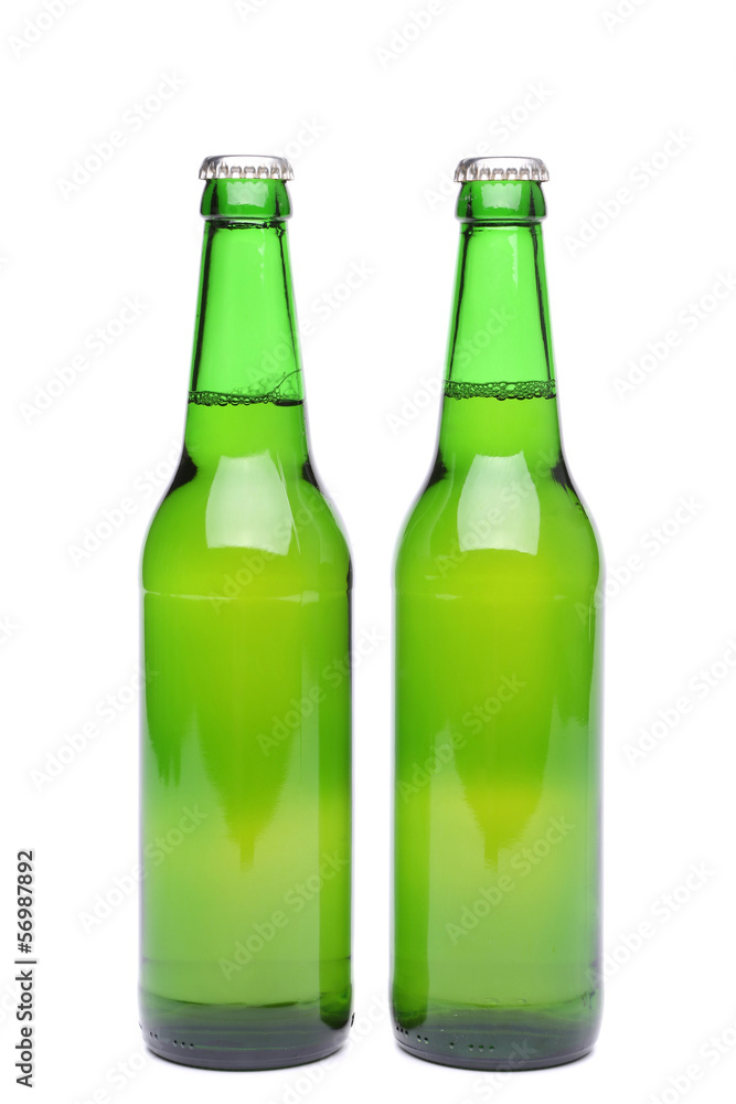 Two bottles of light beer Two bottles of light beer