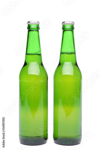 Two bottles of light beer