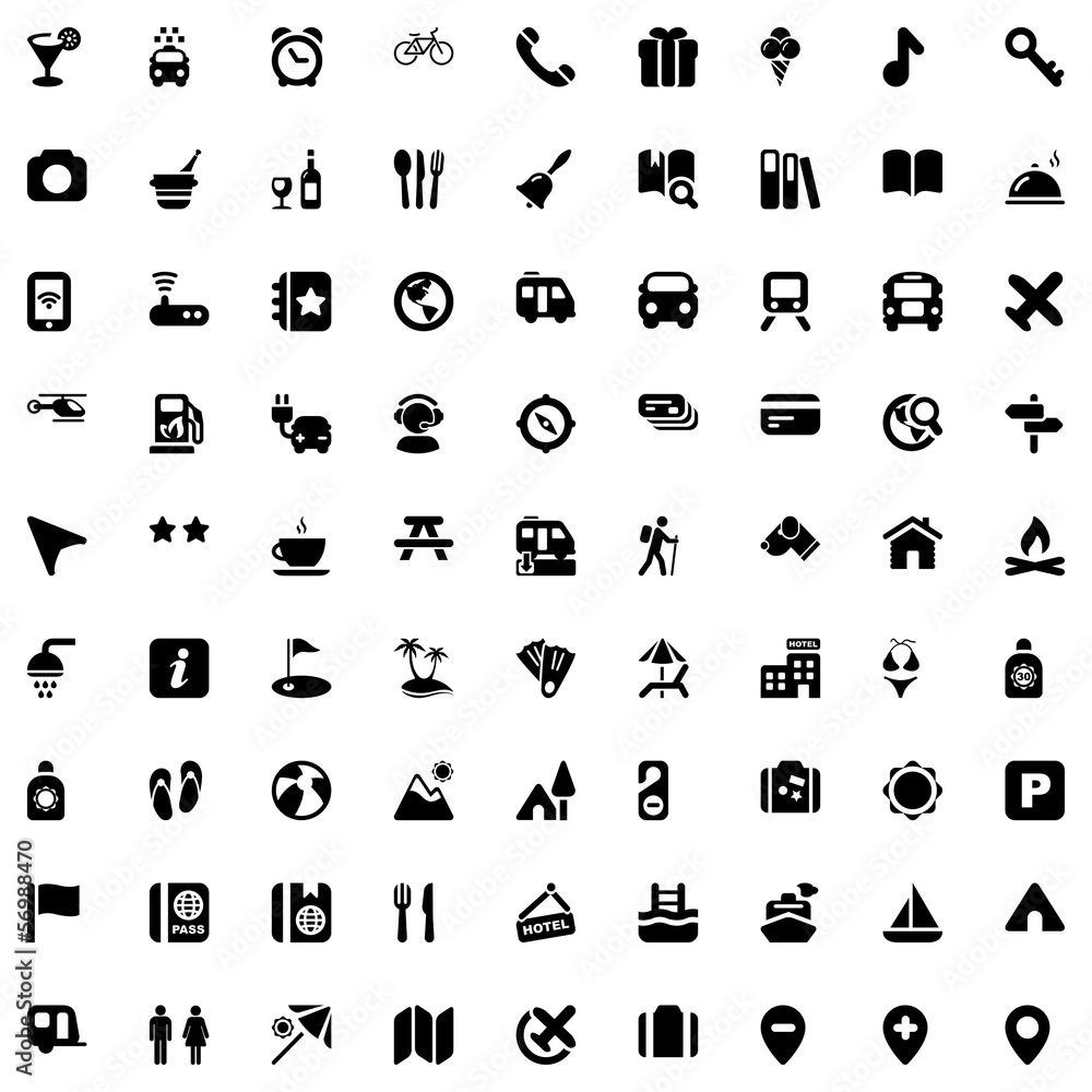 travel iconset black travel iconset black