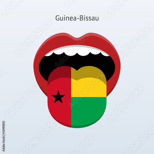 Guinea-Bissau language. Abstract human tongue.