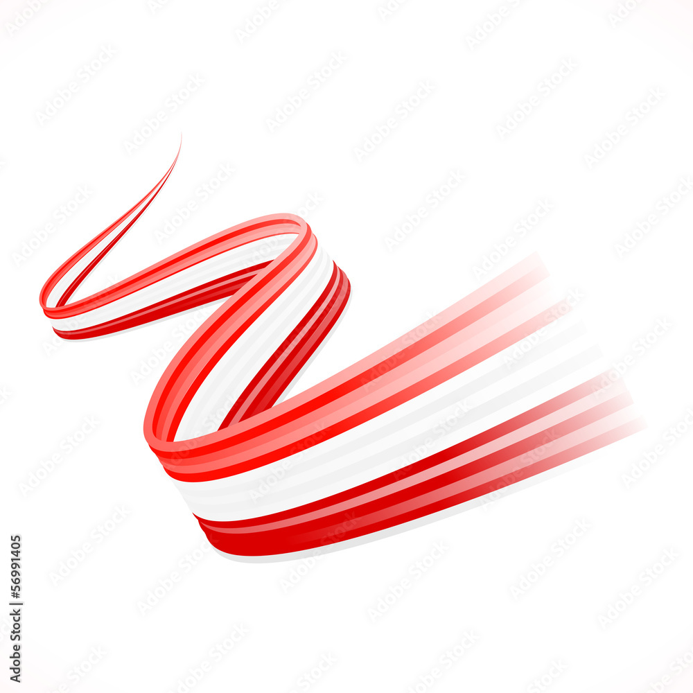 Fototapeta premium Abstract waving Austrian, Canadian and Denmark flag