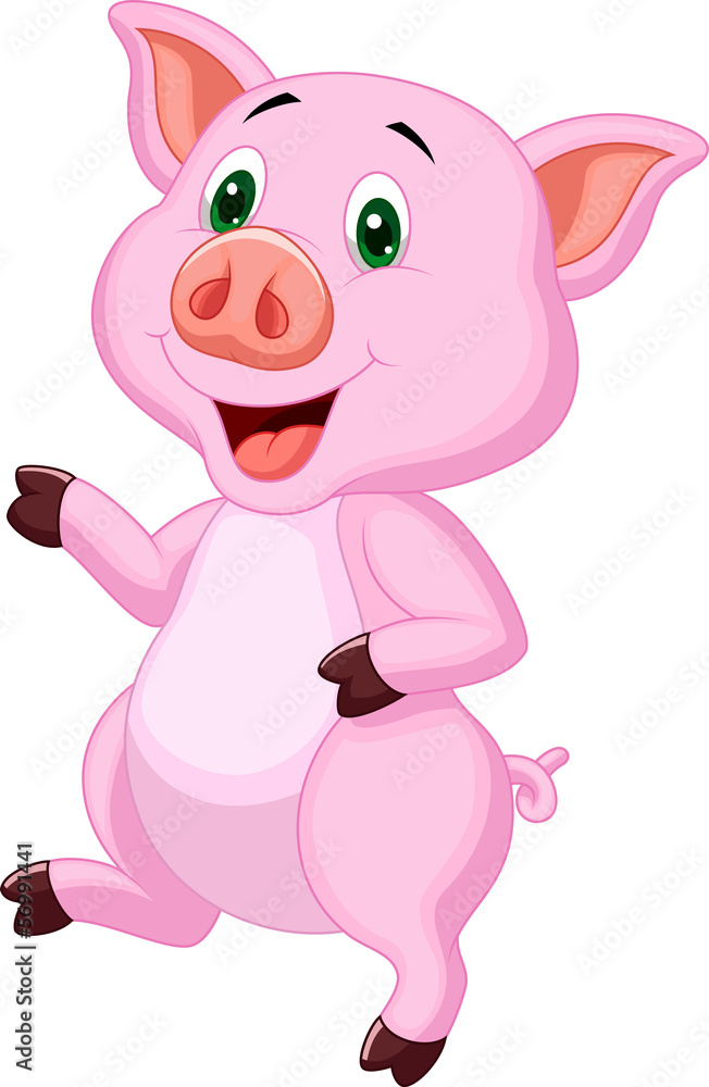 Fototapeta premium Cute pig cartoon