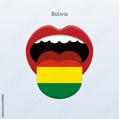 Bolivia language. Abstract human tongue.