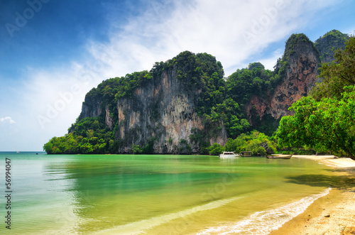 Clear water and blue sky