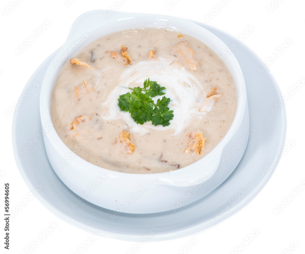 Isolated Chanterelle Soup Isolated Chanterelle Soup