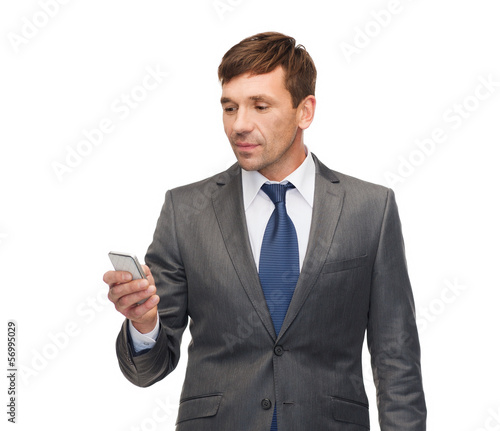 buisnessman with smartphone