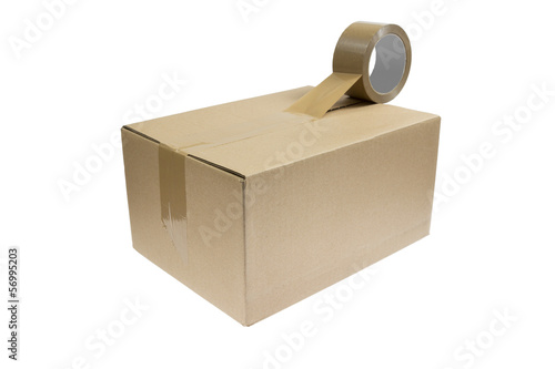 Parcel with duct tape