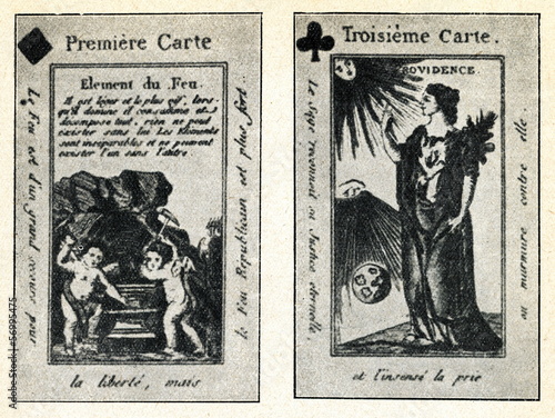 Tablou canvas Playing cards of the French Revolution