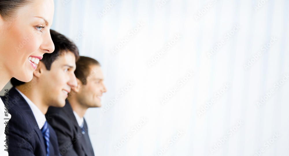 Businesspeople at meeting, presentation or conference Businesspeople at meeting, presentation or conference