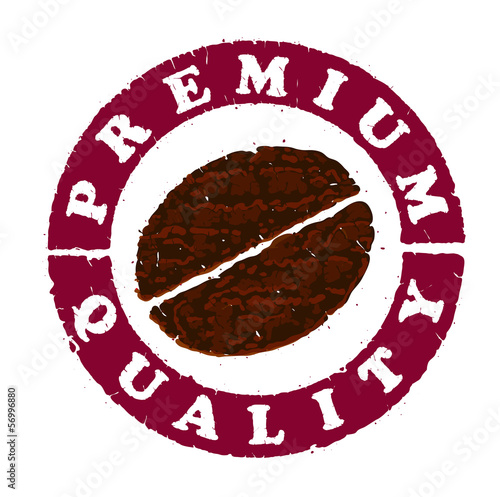 stamp with coffee bean