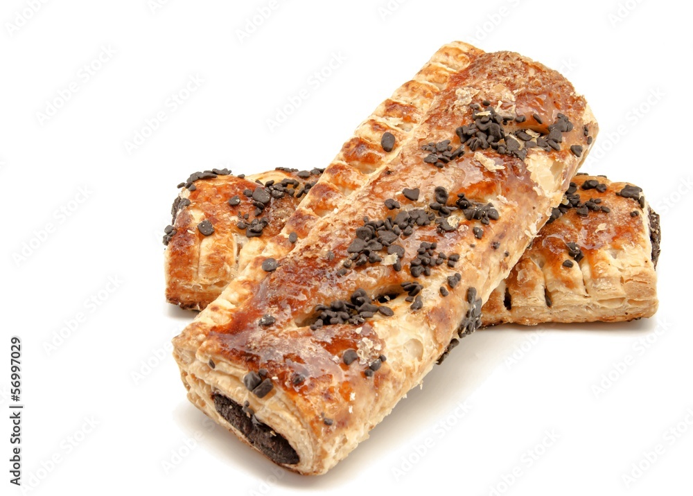 Pastel de hojaldre relleno de chocolate Pastel de hojaldre relleno de chocolate