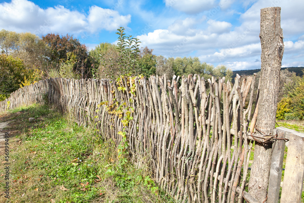 Obraz premium wattle fence in the country