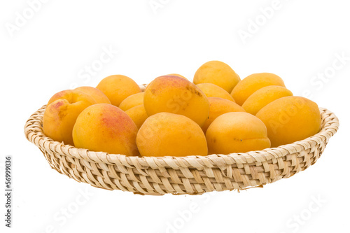 Yellow ripe apricots