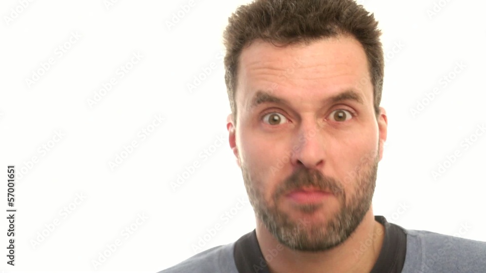 Mature adult man talking speedy, closeup Mature adult man talking speedy, closeup