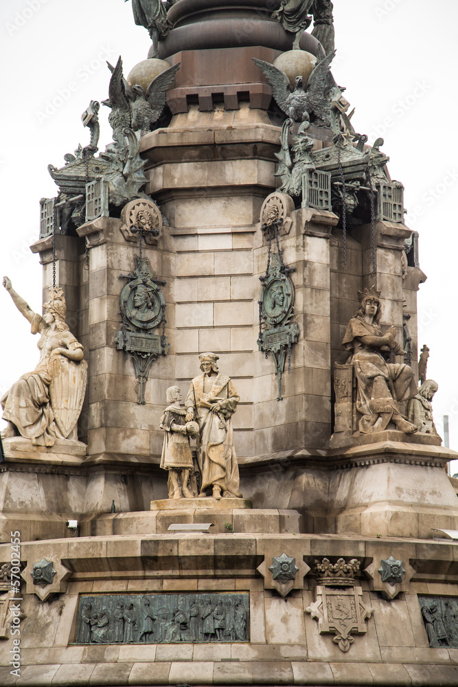 Statues of Columbus in Barcelona
