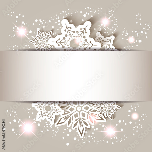 Christmas Star Snowflake Greeting Card