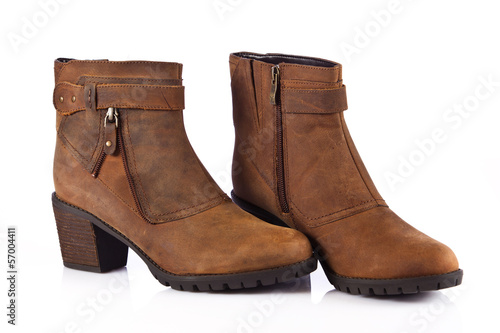 Winter shoes isolated on a white background. female boots