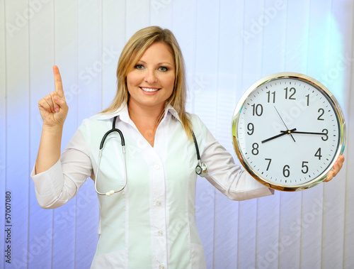 Young beautiful doctor with...