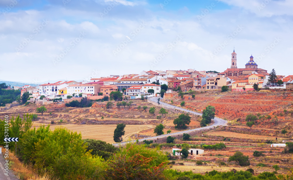 General view of Sarrion in province of Teruel