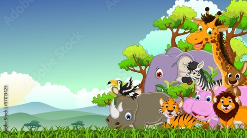 animals wildlife with landscape background