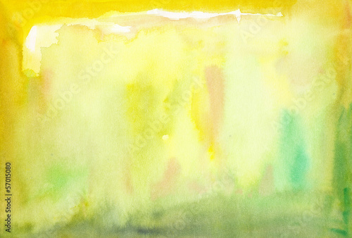Yellow green watercolor background