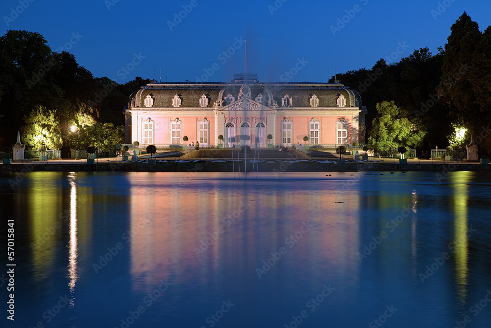 Benrath Palace in Dusseldorf at evening, Germany