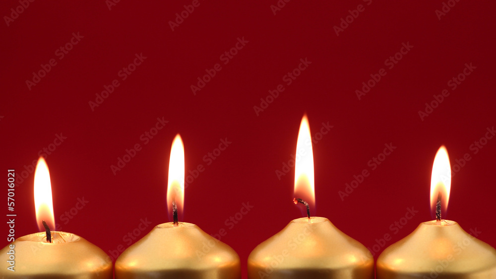 Gold candles with copy space Gold candles with copy space