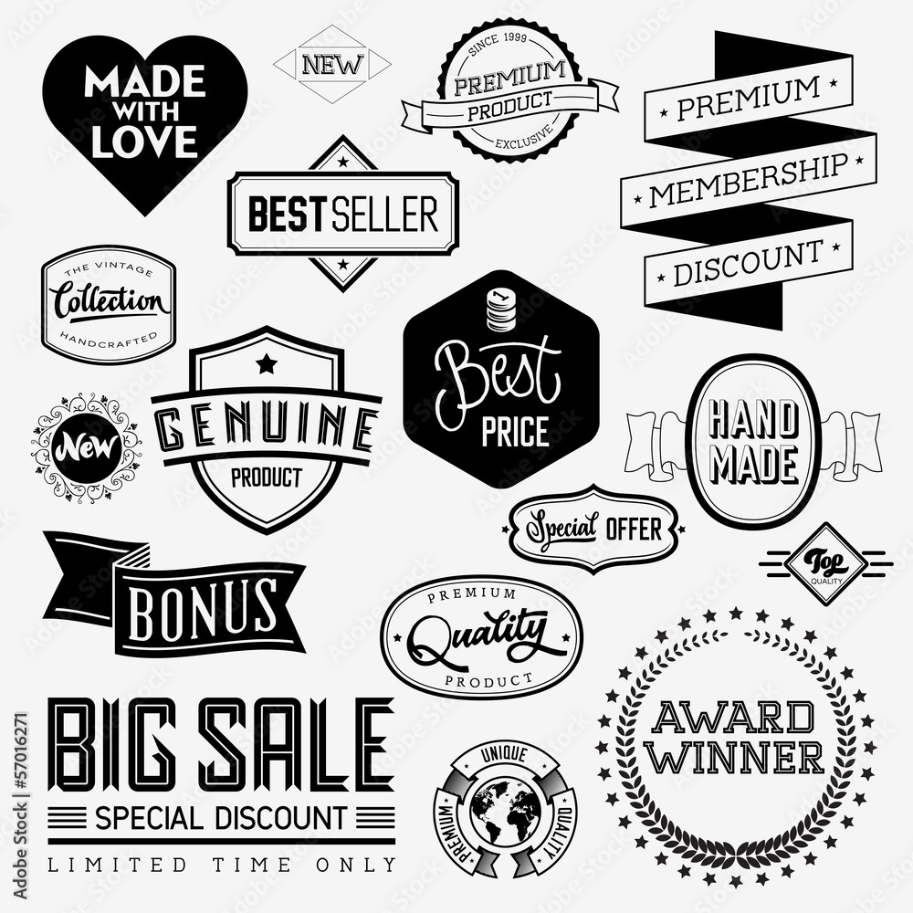 Fototapeta premium Set of vintage bagdes