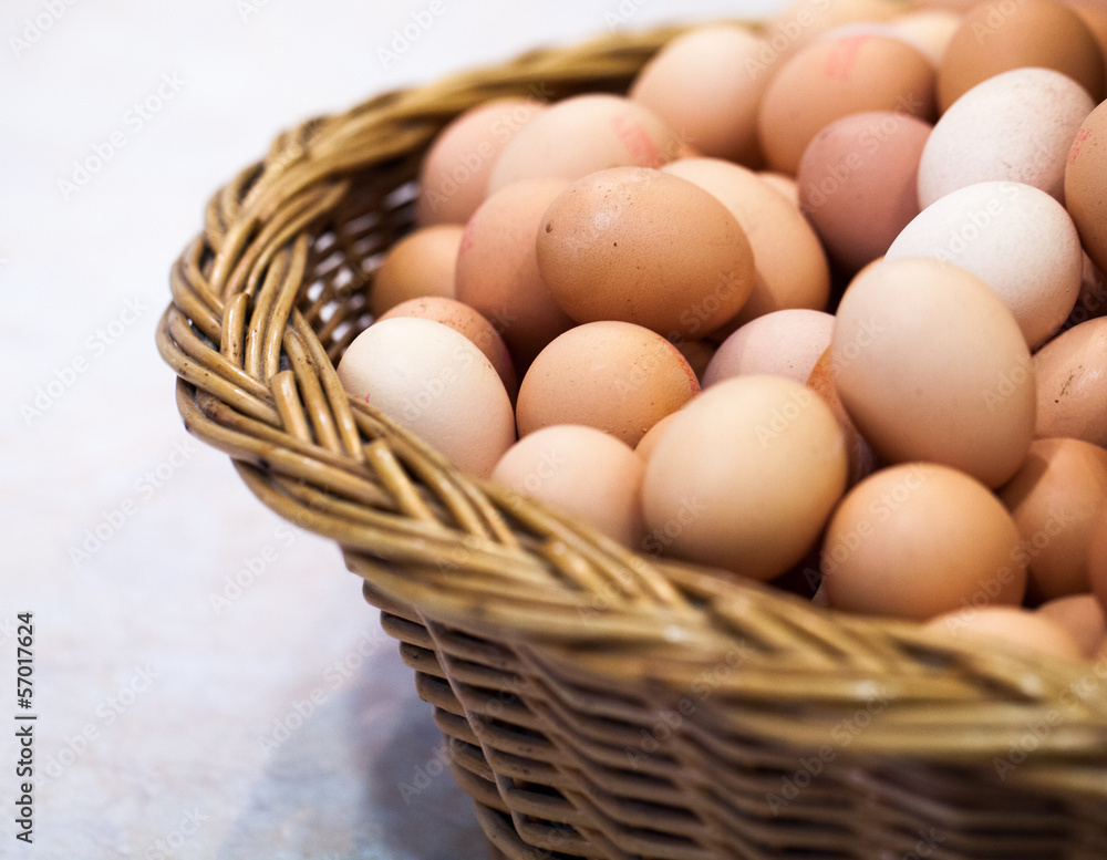 basket of brown eggs basket of brown eggs