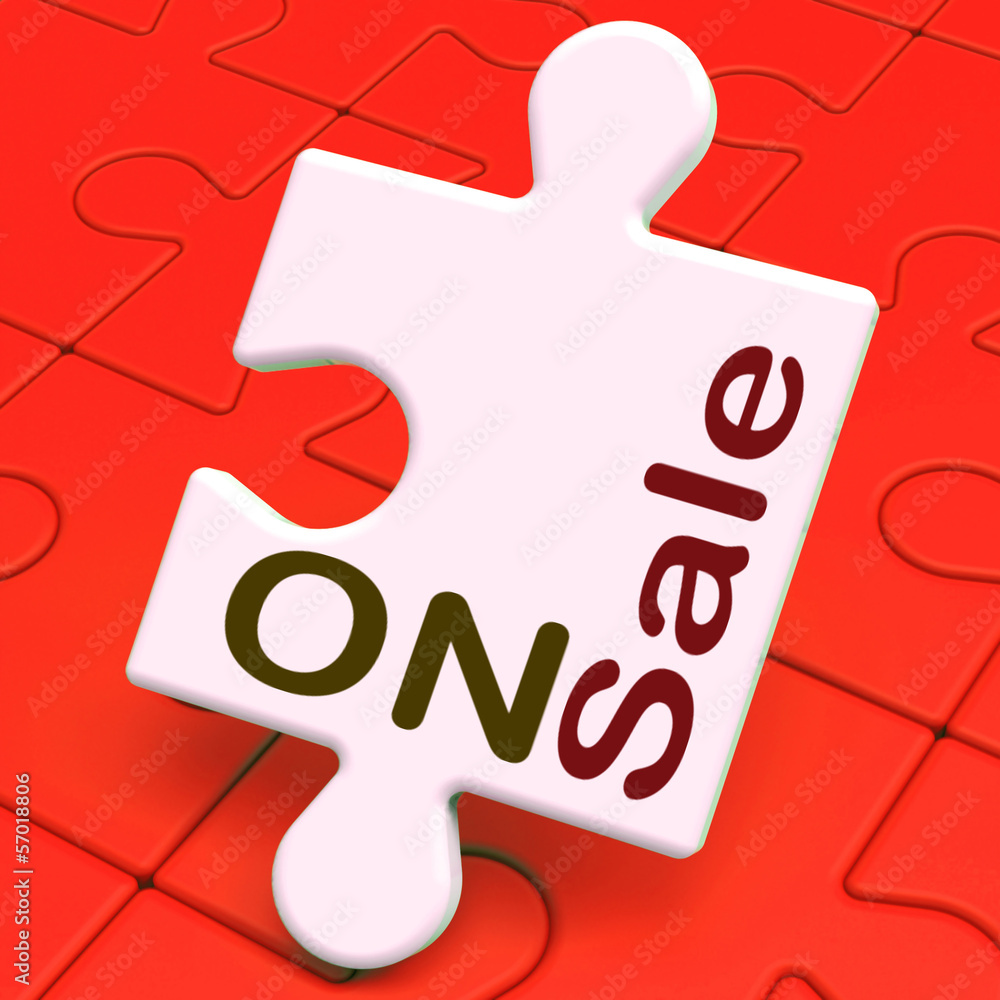 On Sale Puzzle Shows Reduction Savings Or Discounts On Sale Puzzle Shows Reduction Savings Or Discounts