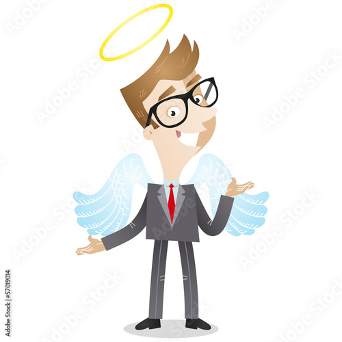 Businessman, angel, good, friendly, wings