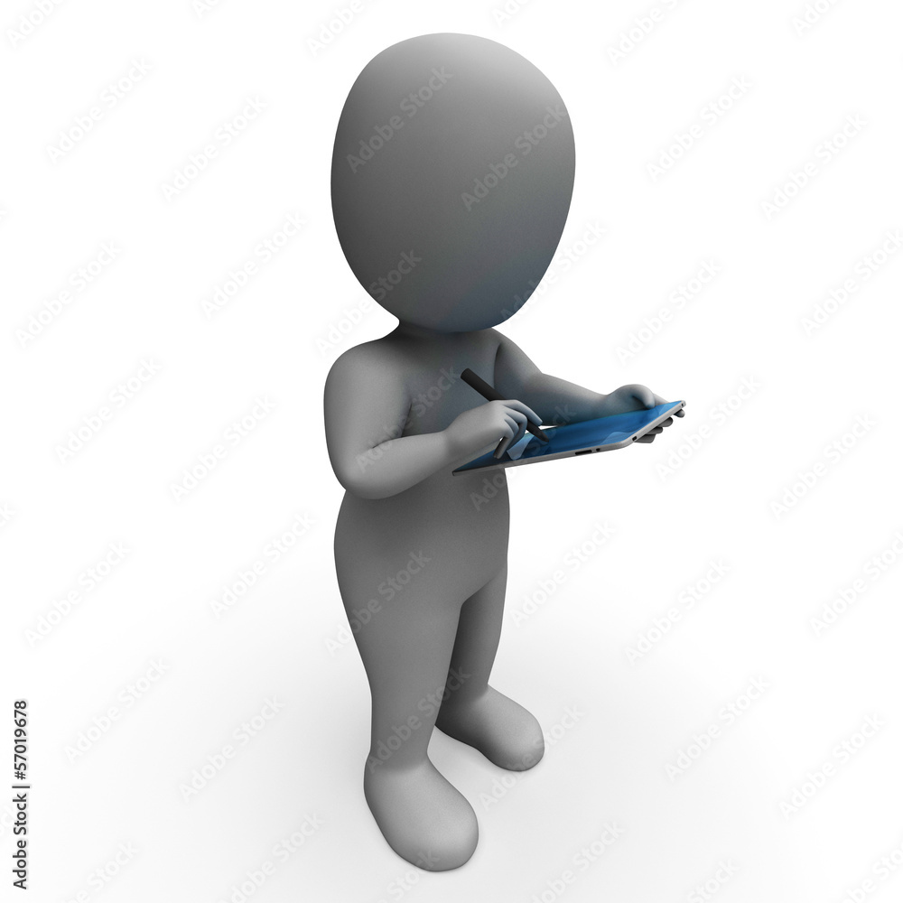 Tablet Computer Showing Touchpad Multimedia Computer