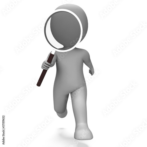 Canvas Print Searching Character Shows Find Looking Detective And Investigati