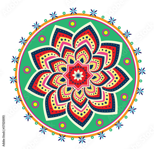 Flower pattern ornament (mandala style)