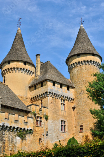 France, picturesque castle of Puymartin in Dordogne photo