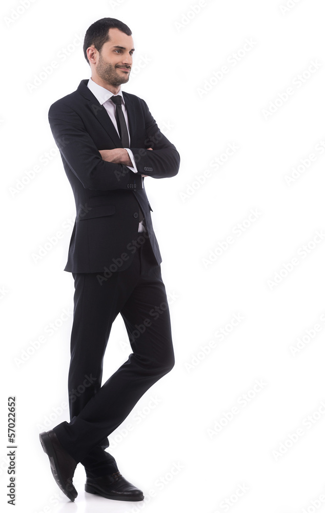Photo of young smiling businessman, isolated on white Photo of young smiling businessman, isolated on white