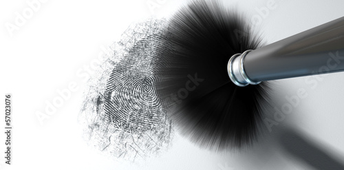 Dusting For Fingerprints On White photo