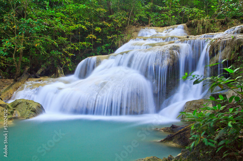 Fototapeta Naklejka Na Ścianę i Meble -  Erawan waterfall in Kanchanaburi province of Thailand