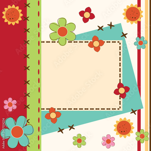 Invitation card with flowers
