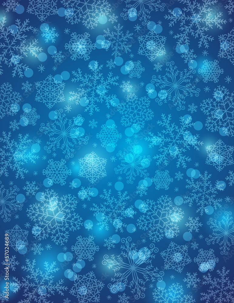 blue background with snowflakes, vector blue background with snowflakes, vector