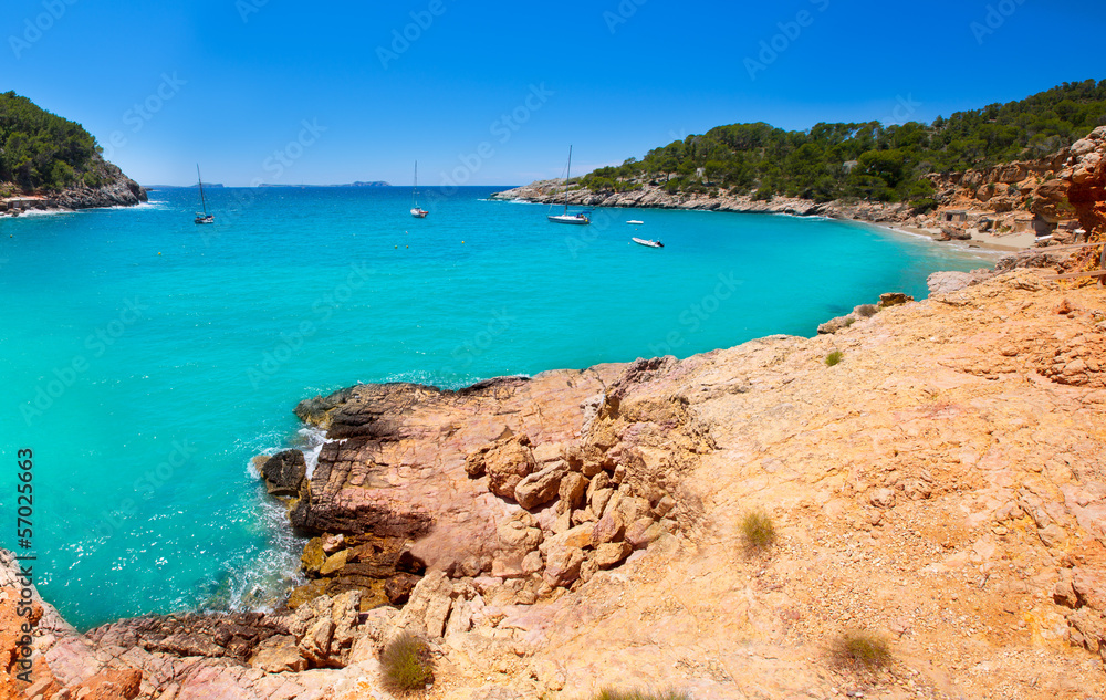 Ibiza cala Saladeta in san Antonio Abad at Balearic