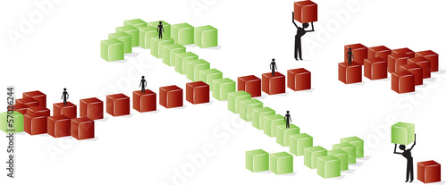 green or red direction